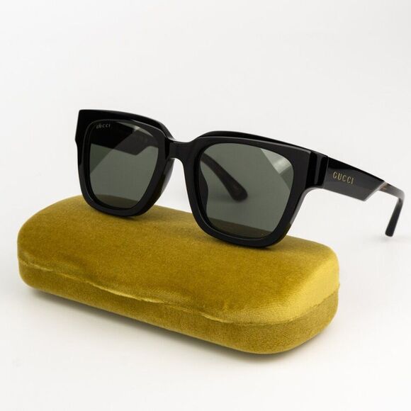NEW Gucci GG1670SK 001 Black Havana Grey Unisex Square Sunglasses GG 1670SK - Picture 1 of 10